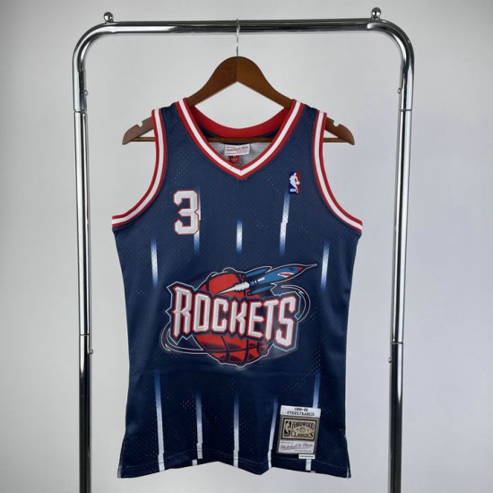 NBA 3 Steve Francis Rockets 1999-2000 M&N Maillot imprimé